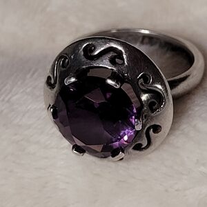 Sterling Silver vintage ring. Sz 7.25~